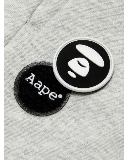 Aape By A Bathing Ape White Logo-Patch Track Pants for men