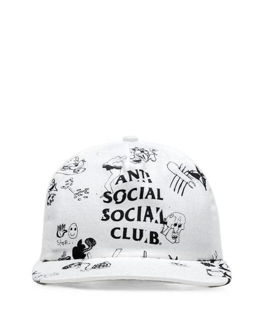 ANTI SOCIAL SOCIAL CLUB White Illustrated Cap