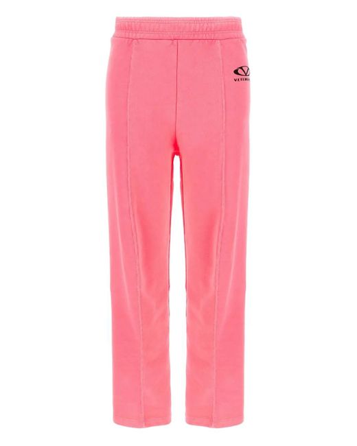 Vetements Pink Oval Logo Track Pants