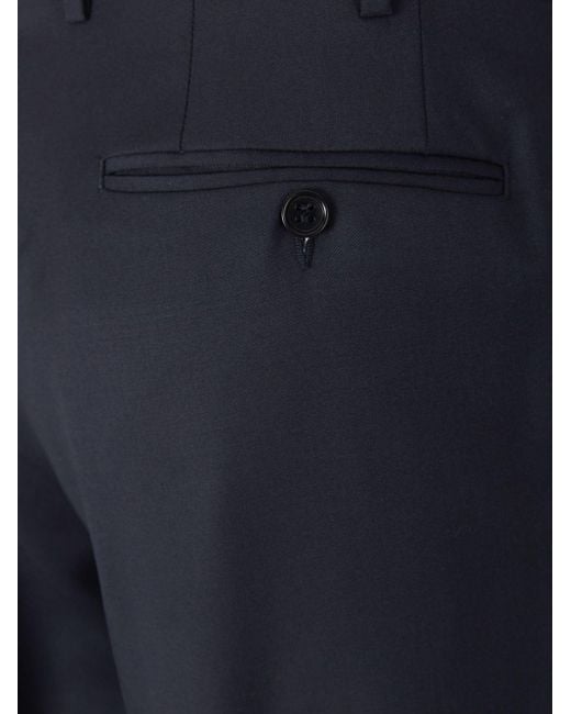 Canali Blue Wool Trousers for men