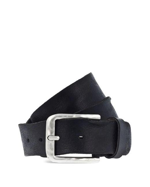 BGM LABEL Blue Ceinture En Cuir À Boucle Martelée for men