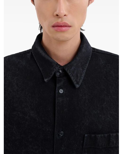 Marni Hemd Mit Logo-Patch in Black für Herren