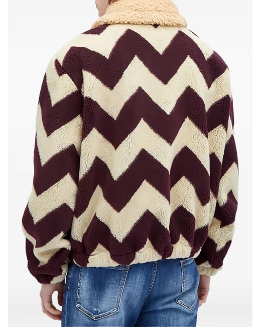 DSquared² Natural Chevron Zip Jacket for men