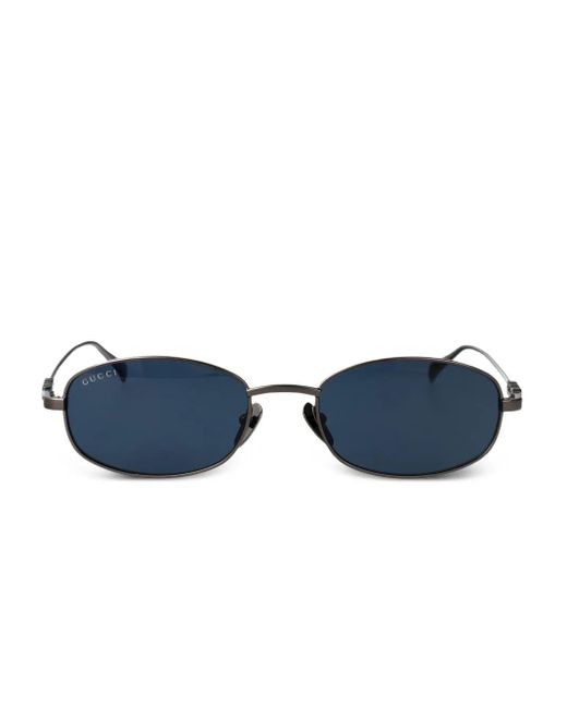 Gucci Blue Oval-Frame Sunglasses for men