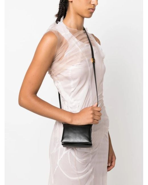 Marni Black Mini Prisma Leather Clutch Bag