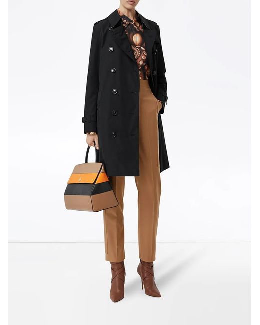 Burberry Black The Mid-length Kensington Heritage Trench Coat