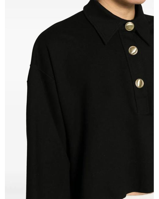 Rosetta Getty Poloshirt Met Lange Mouwen in het Black