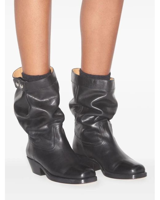 Isabel Marant Black Ademe Leather Boots