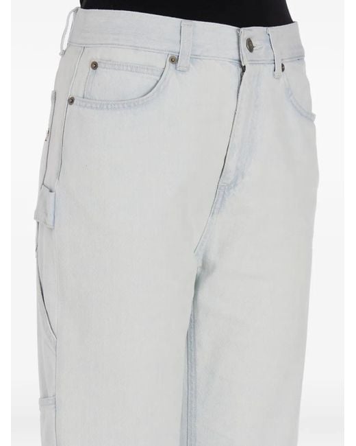 Dondup White Carrie Cropped Jeans