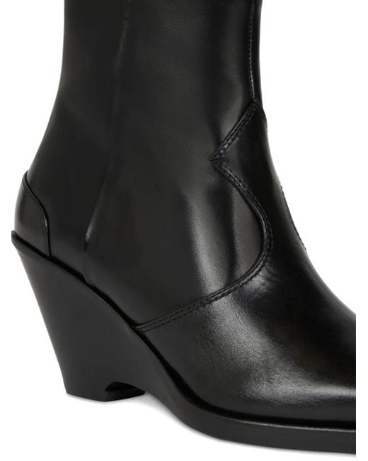 Etro Black 70Mm Leather Ankle Boots