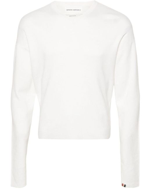 Pull Ninety en maille fine Extreme Cashmere en coloris White