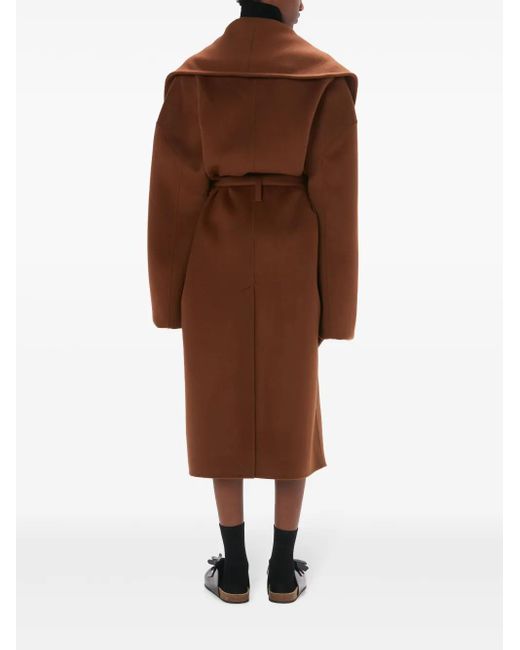 J.W. Anderson Brown Double Breasted Wool Coat