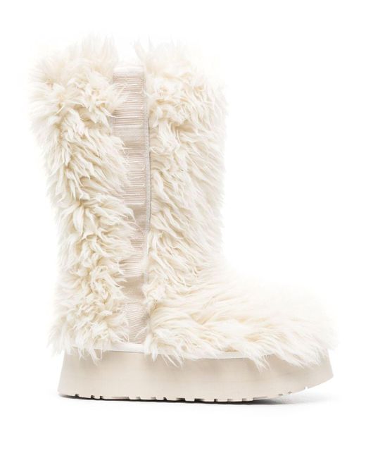 UGG Fluff Momma Fauxfur Boots in White Lyst