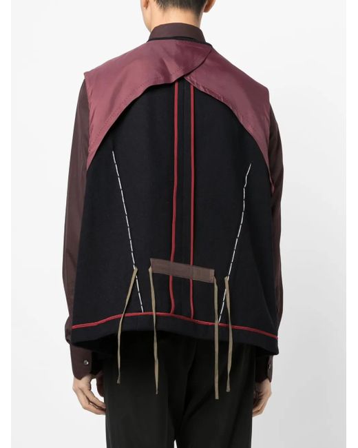 Kolor Weste Im Patchwork-Look in Black für Herren