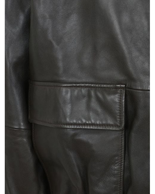 Studio Nicholson Black Piston Leather Jacket