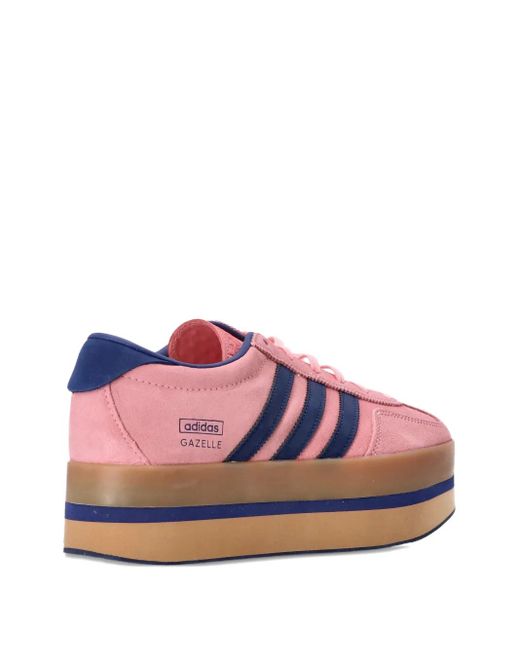 Adidas Pink Gazelle Stack Platform 3-Stripes Sneakers