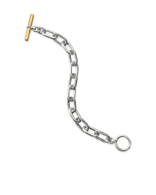 David Yurman White 18Kt And Sterling Dy Madison Toggle Chain Bracelet (11Mm)