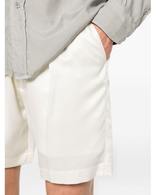 Pantalones cortos con pliegues Tom Ford de hombre de color White
