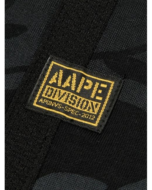 Aape By A Bathing Ape Black Logo-Embroidered Camouflage-Print T-Shirt for men
