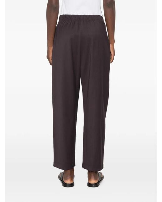 Dixie Black Pleated Straight-Leg Trousers