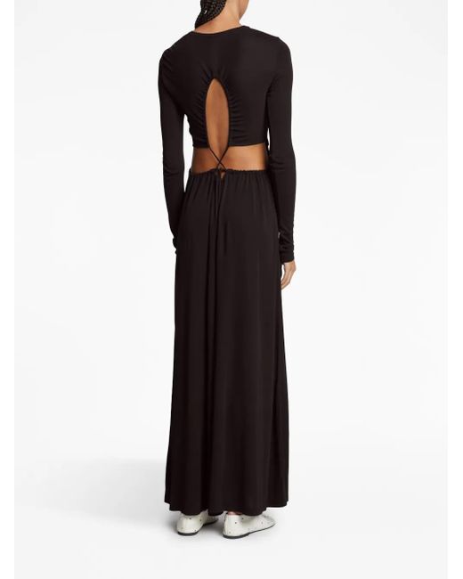 Proenza Schouler Black Open-Back Jersey Maxi Dress