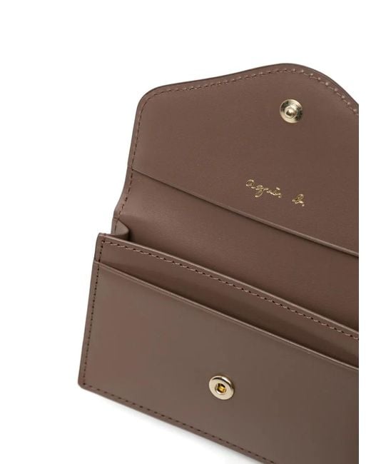 Agnes B. Brown Ava Leather Card Case