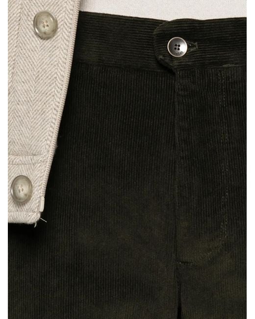 Incotex Black Corduroy Trousers for men