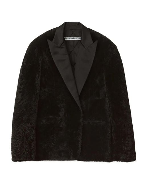 Alexander Wang シアリング タキシードコート Black