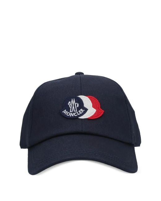 Moncler Blue Logo-Patch Cap for men