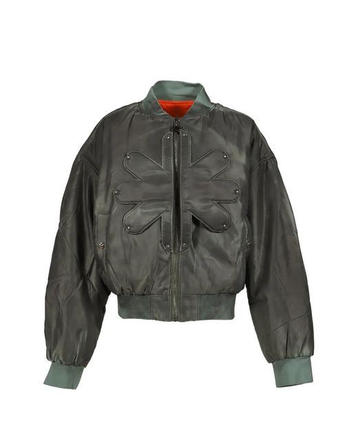 LOSTSHDWS Gray Reversible Bomber Jacket for men