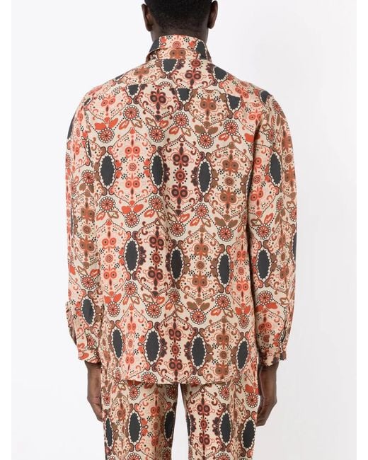 Amir Slama Multicolor Graphic-Print Long-Sleeved Shirt