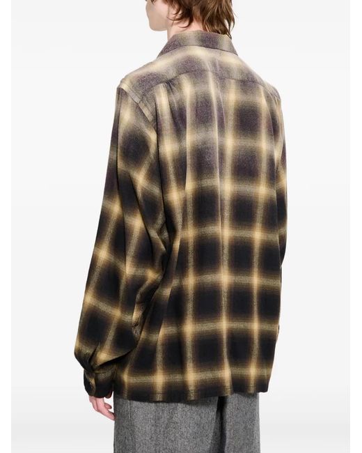 TAIGA TAKAHASHI Black Plaid Shirt for men