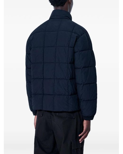 MOOS STUDIO Blue Quilted Padded Jacket for men