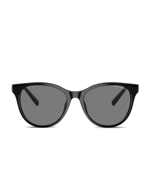 ARMANI EXCHANGE Gray Round-Frame Sunglasses