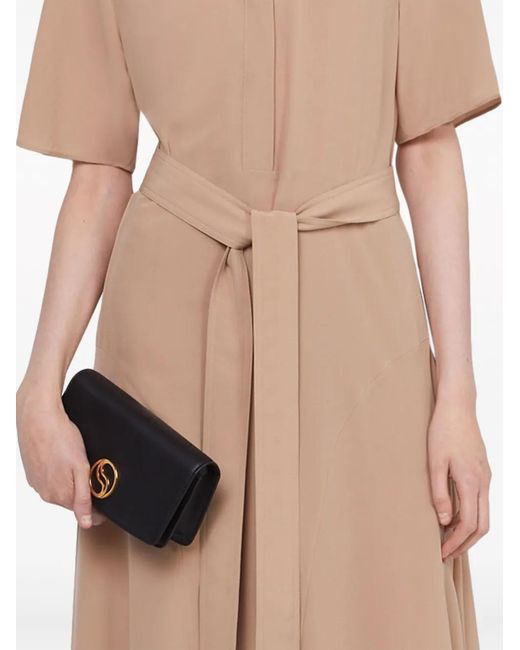 Stella McCartney Natural Silk Shirt Midi Dress