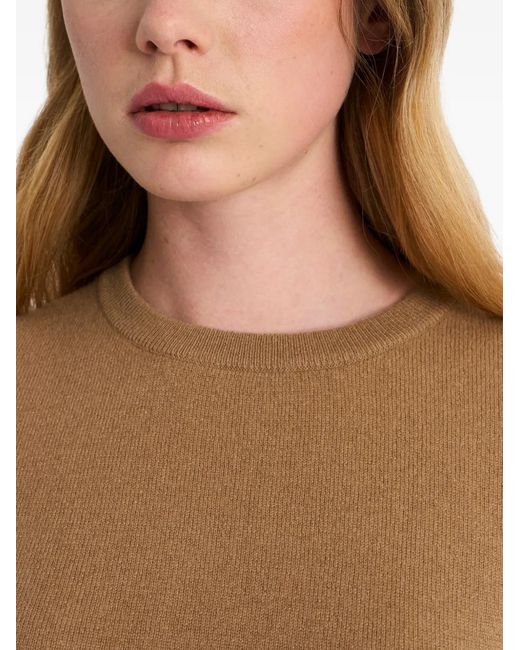 Pringle of Scotland Natural Crew-Neck Cashmere Sweater