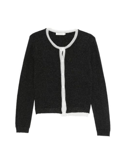 Viktoria Chan Black Larissa Trimmed Cardigan