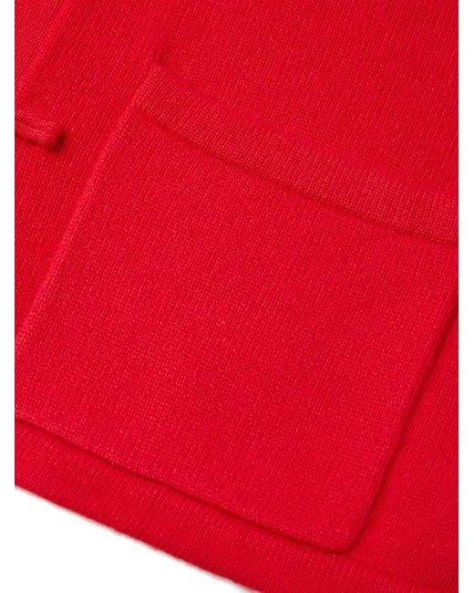 Shanghai Tang Red Cardigan En Cachemire for men