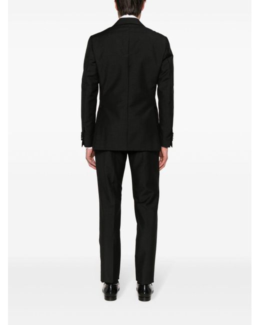 Lardini Black Peak-lapels Single-breasted Suit for men