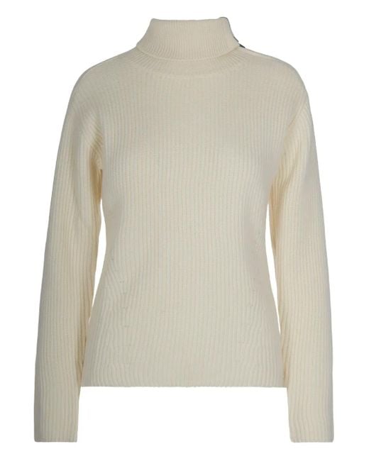 Maglione A Coste Con Collo Alto di P.A.R.O.S.H. in White