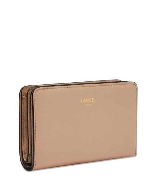 Lancel Natural Rectangular Zip Wallet