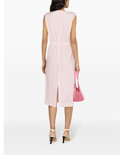 Fabiana Filippi Pink Cool Merino Wool-blend Midi Dress