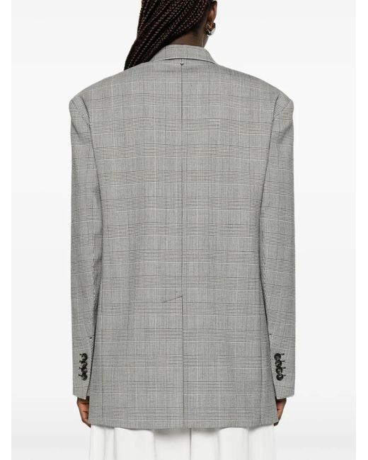 Sportmax Gray Double-Breasted Blazer