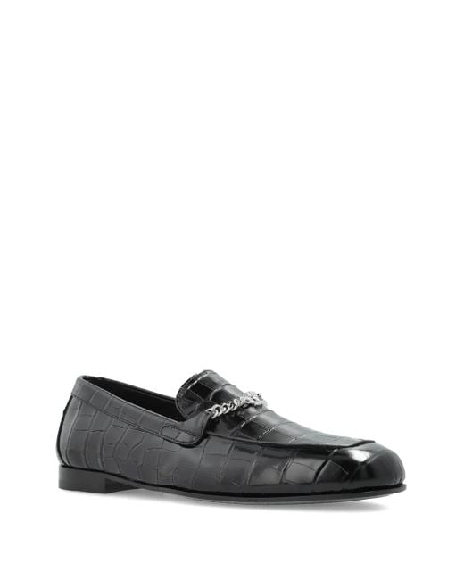 Versace Black Loafers Type Shoes for men