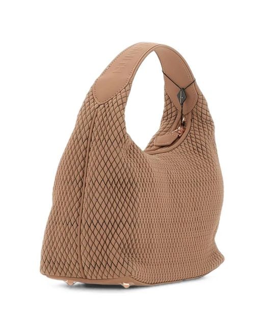 Alexander Smith Brown Small Chloe Micro-Quilted Tote Bag