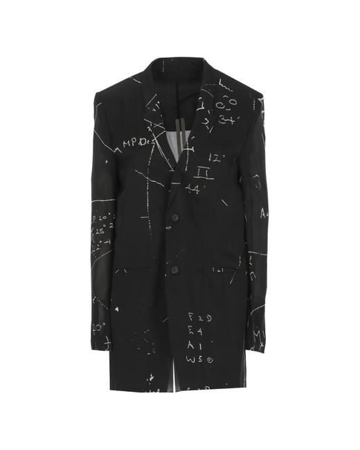 Rick Owens Black Concordian Blazer