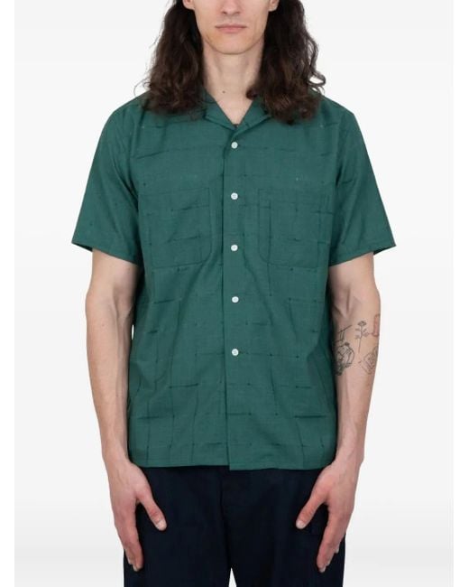 Beams Plus Hemd Mit Gittermuster in Green für Herren
