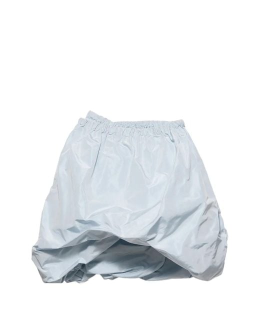 Prada Blue Elastic-Waist Mini Skirt