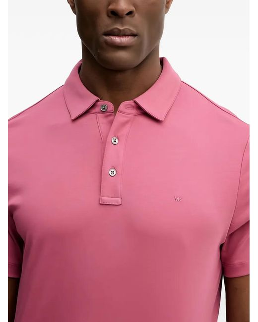 Michael Kors Red Buttoned Short-Sleeve Polo Shirt for men