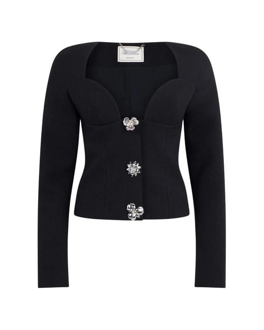Blumarine Blue Embellished-Buttons Jacket